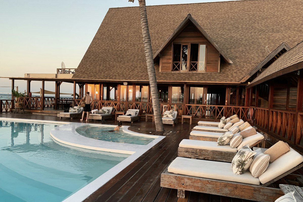 Eco-conscious luxury resort and hospitality property.