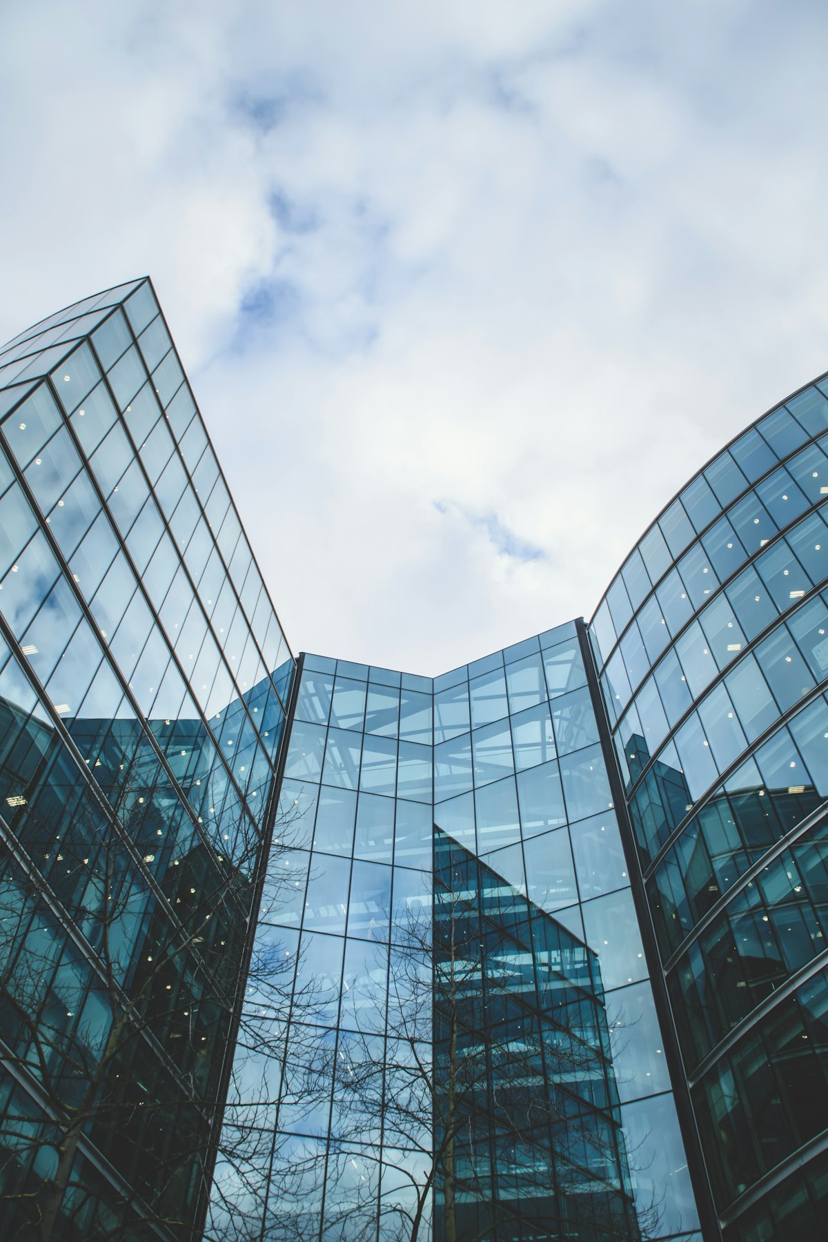 Sustainable commercial architectural facade and property infrastructure.