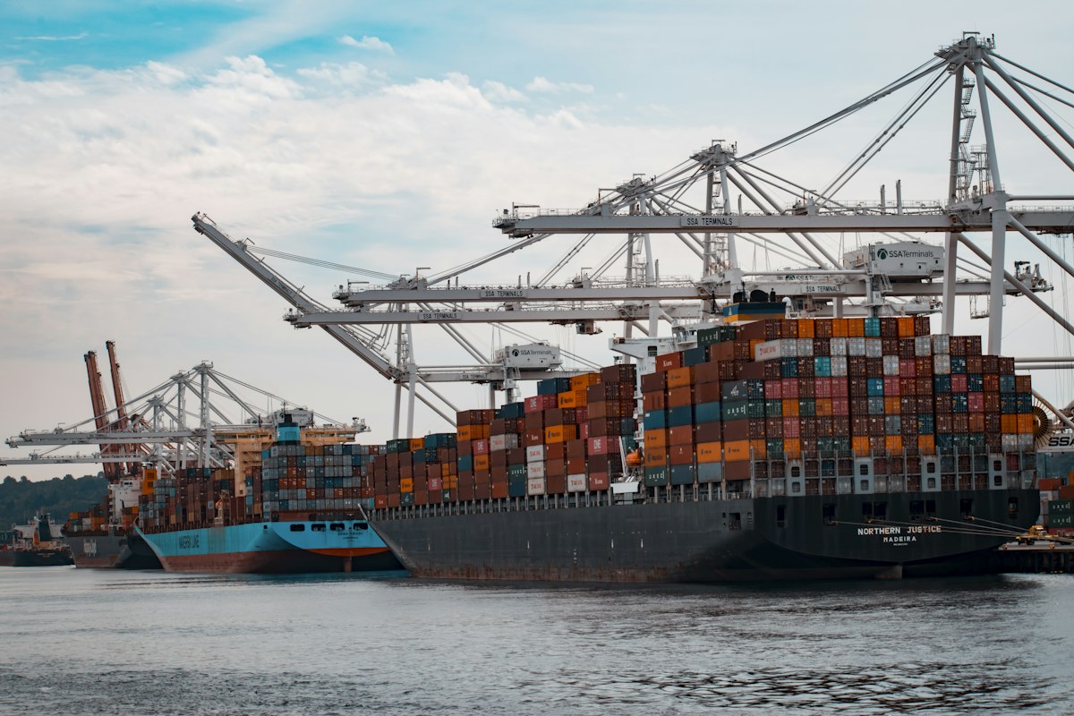 Global container shipping terminal and maritime freight logistics for Scope 3 emissions.